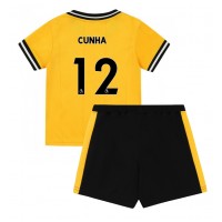 Camisa de time de futebol Wolves Matheus Cunha #12 Replicas 1º Equipamento Infantil 2023-24 Manga Curta (+ Calças curtas)